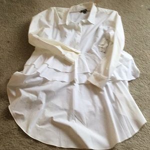 Hi-Lo white blouse, XL